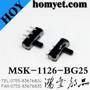 SGS 3pin DIP Type Slide Switch 2 Position Toggle Switch (MSK-1126-BG25)